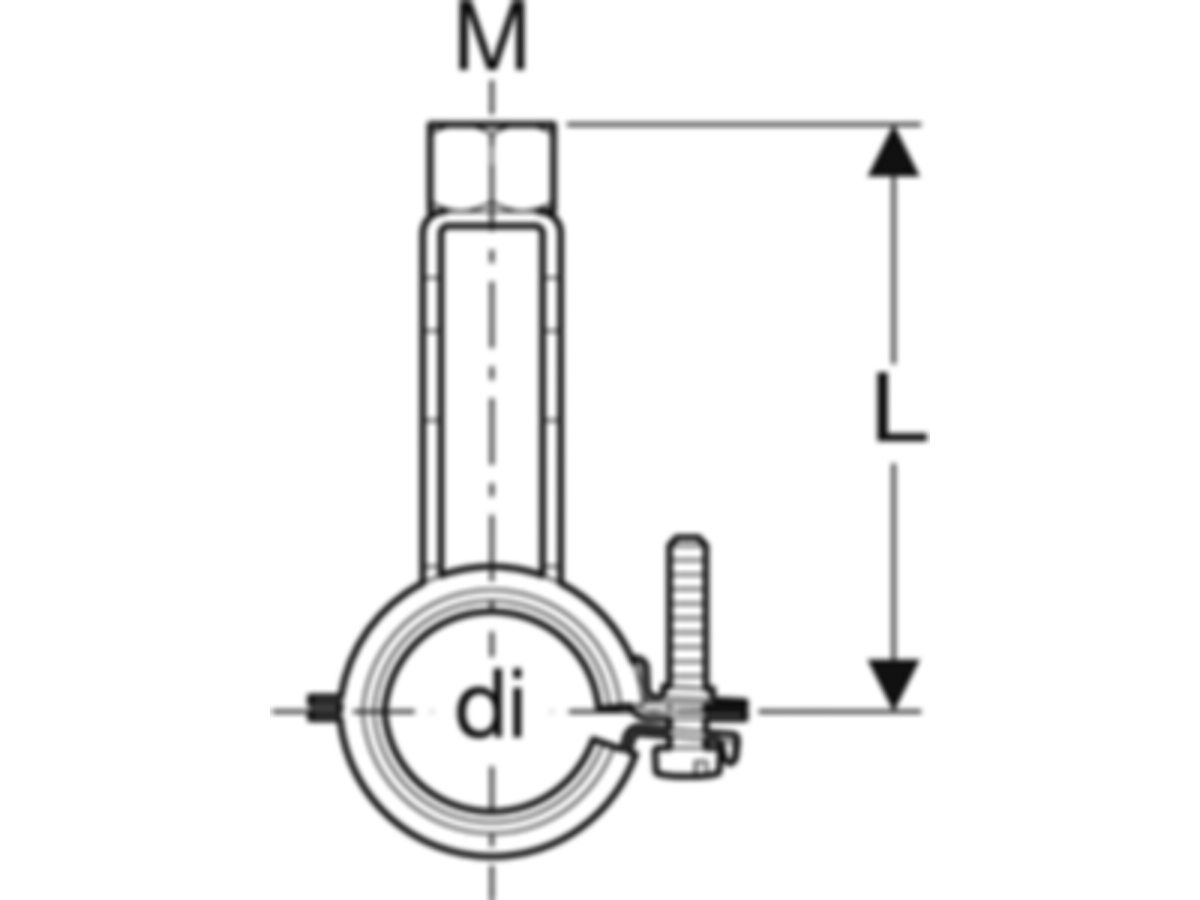 PushFit Befestigungs-Set Verteiler - gekröpft M10