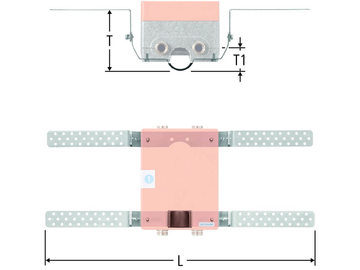 Montage-Set zu Unterputz-Waschtischbox - für Mauerwerk 644 mm