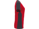 Damen-V-Shirt Contrast Perf. M rot/anth. - 50% Baumwolle, 50% Polyester, 160 g/m²