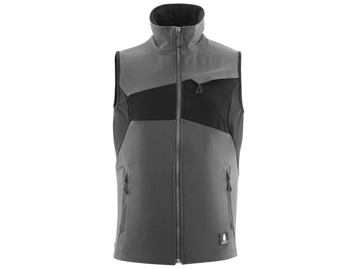 Weste Stretch - geringes Gewicht Gr. 4XL - dunkelanthr./schwarz 88% PES / 12% EOL