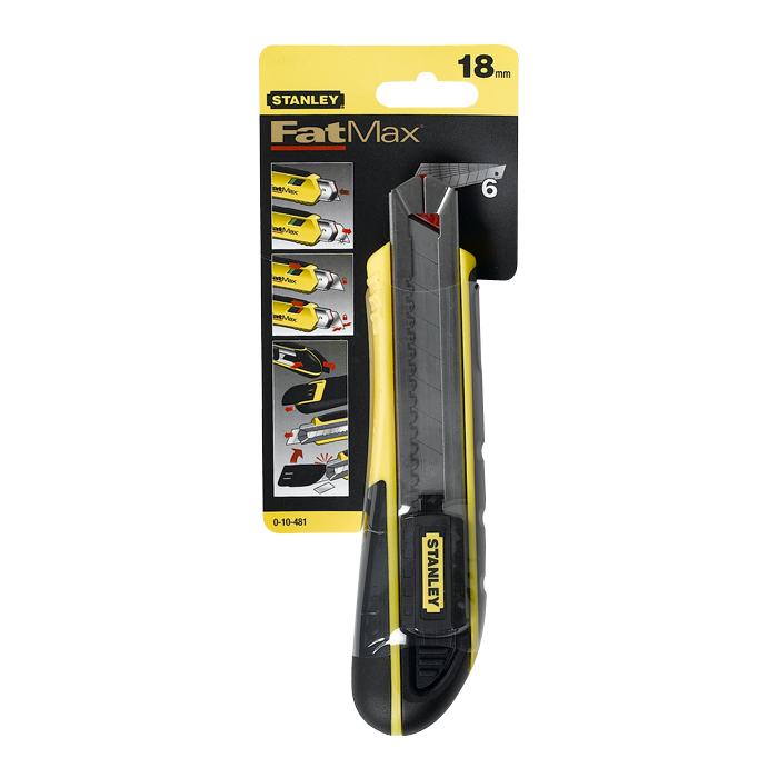 Cutter FatMax STANLEY Snap Off 18 mm - mit 5 Stk. Ersatzkl. 0-10-481