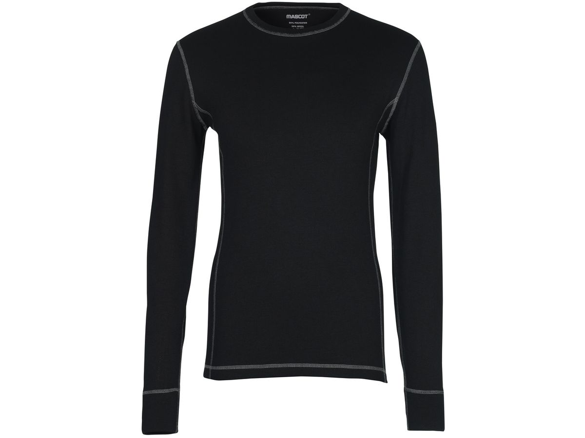 Logrono Unterhemd schwarz Grösse M - 80% Coolmax Polyester / 20% Wolle