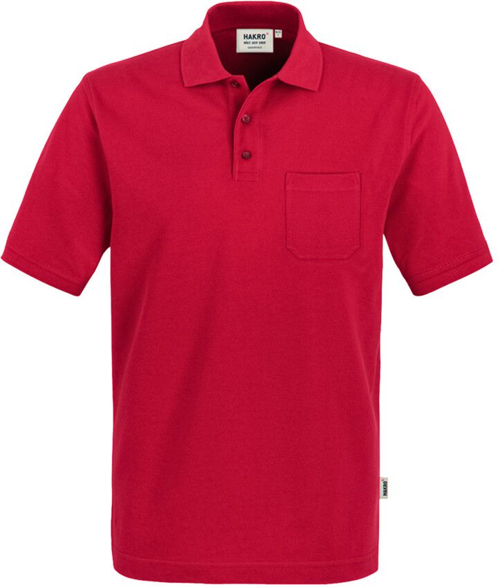 Pocket-Poloshirt Top Einlaufvorbehand. - 100 % Baumwolle, 200 g /m² Gr. XS-