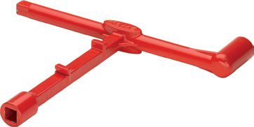 Hydrantenschlüssel Hawle N907 rot - mit Storz-Reduktion 75/55