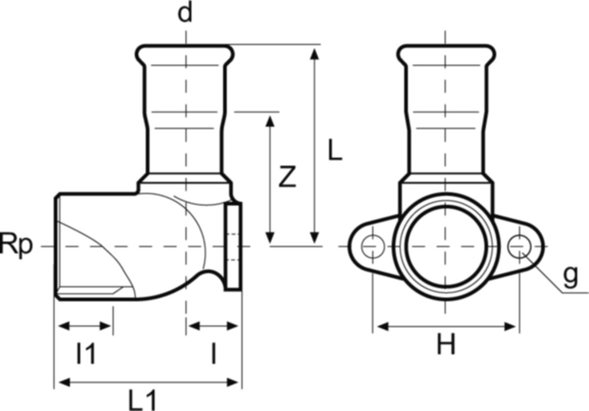 Eurotubi Armaturenanschlusswinkel Inox