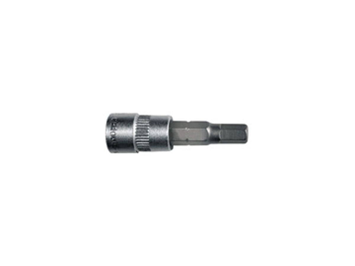 Steckschlüssel 1/4" mit Bit Inbus 7 mm - L= 37 mm CH-V matt, Toolcraft