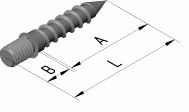Stockschrauben mit Anschlag M8x50 - 4.26