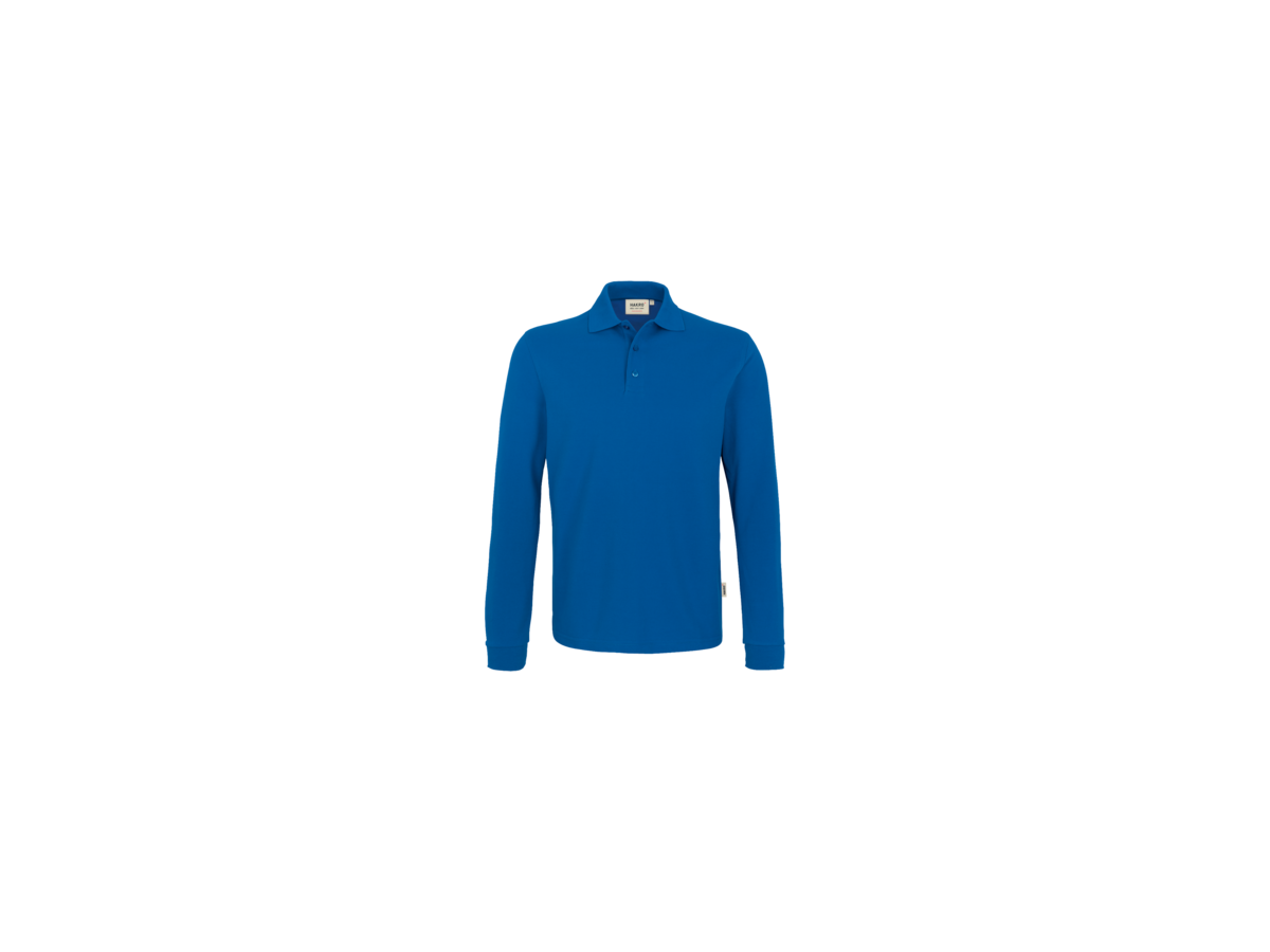 Longsleeve-Poloshirt Perf. S royalblau - 50% Baumwolle, 50% Polyester, 220 g/m²