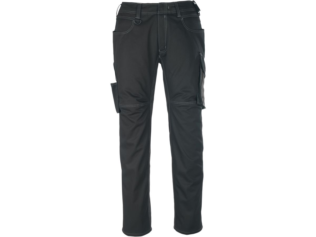 Hose mit Schenkeltaschen, Gr. 82C58 - schwarz/dunkelanthrazit, 65% PES/35% CO