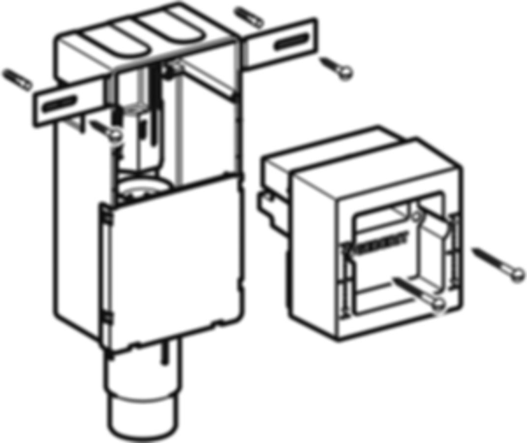 Geberit PE Wandeinbaukasten - zu Unterputz-Sifon