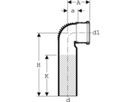 Geberit Silent Wandklosettbogen 90° - 90/110 auch für Duofix u. GIS Elemente