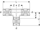 T-Stücke egal - GEBERIT FlowFit d Ø 50 mm