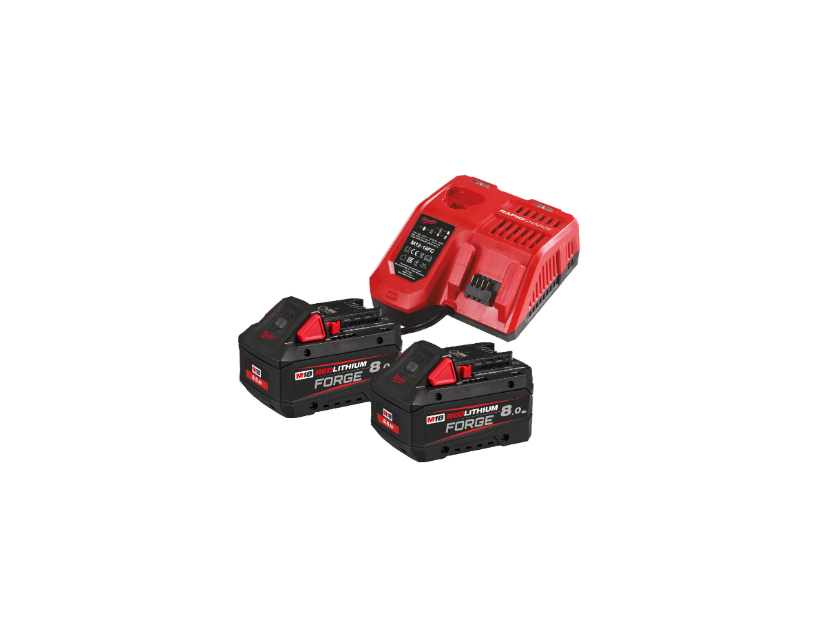 Starter-SET Milwaukee M18 FORGENRG-802 - mit zwei Akku + Ladegerät 8.0Ah