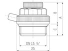 Heizkörperentlüfter ER 40 VENT - Taconova, automatisch wirkend 115°C