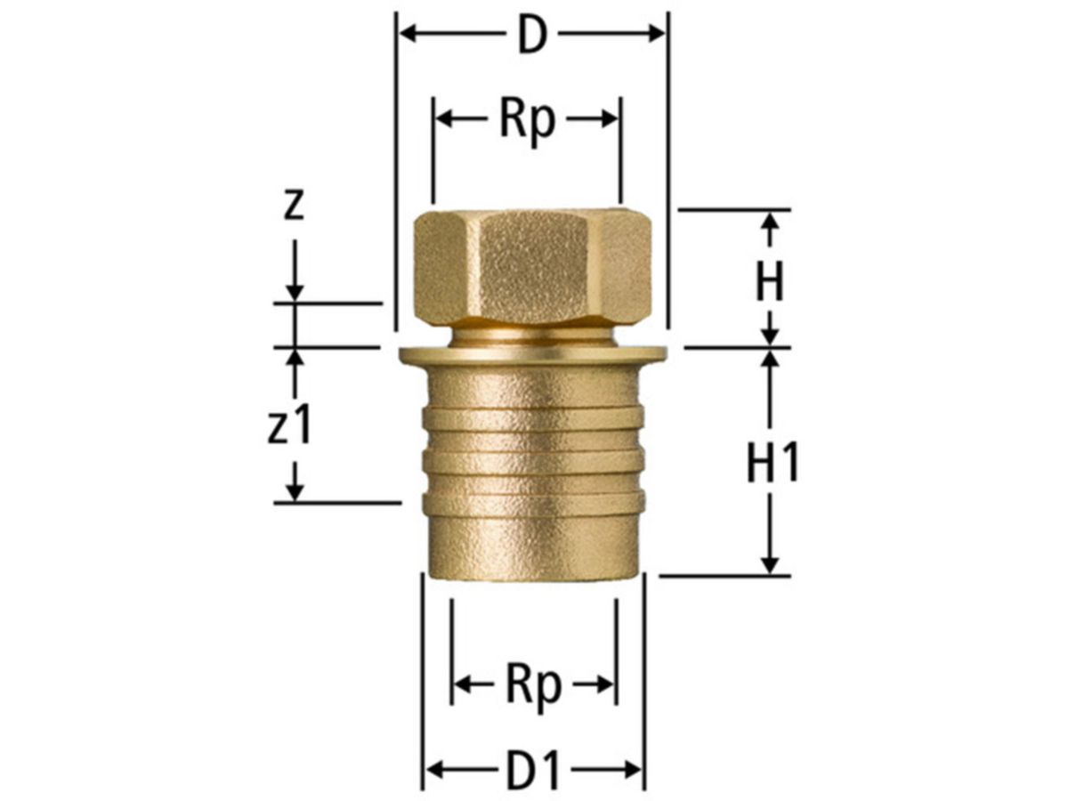 Ablaufventil NUSSBAUM - Rotguss CC499K