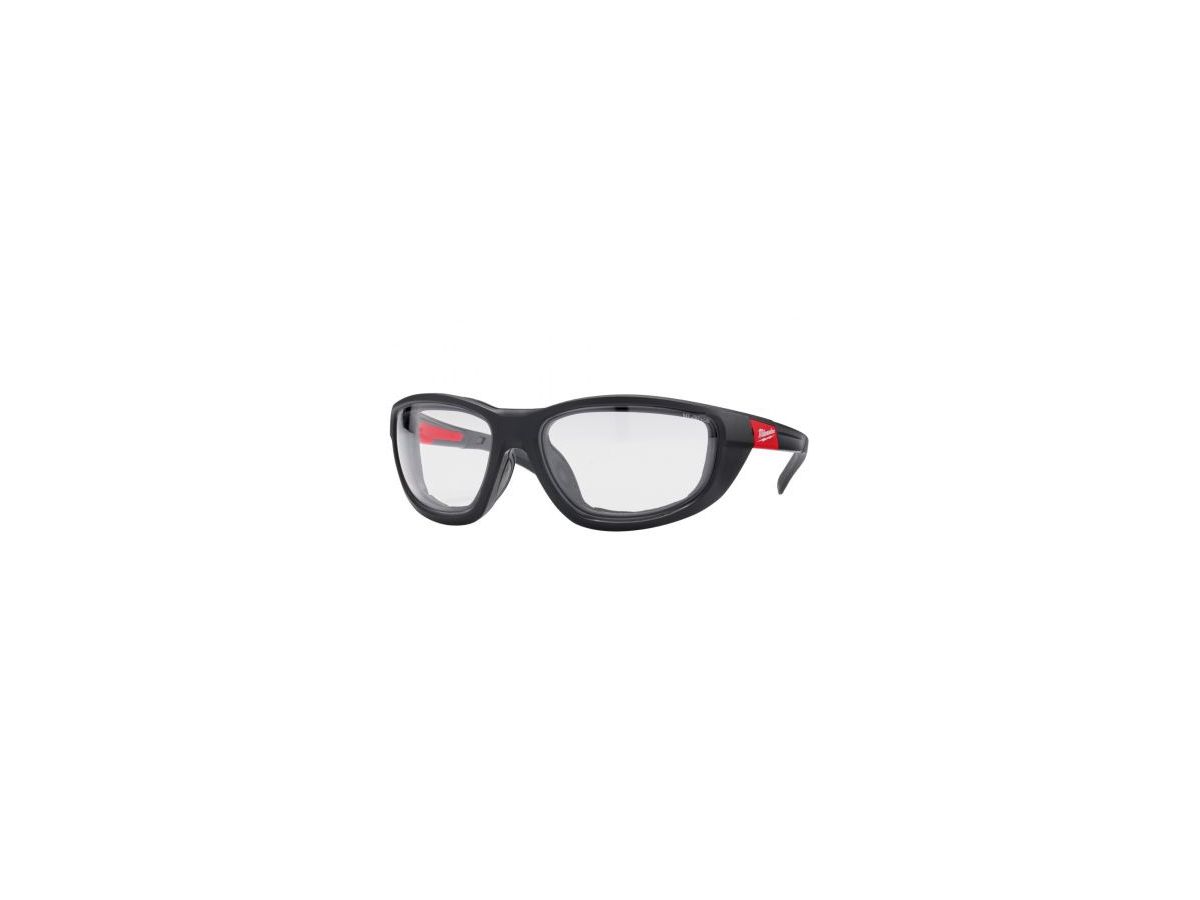 Premium Schutzbrille MILWAUKEE - klar, mit abnehmbarer Schaumstoffauflage