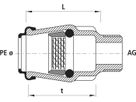 Steckfitting Hawle mit Aussengewinde