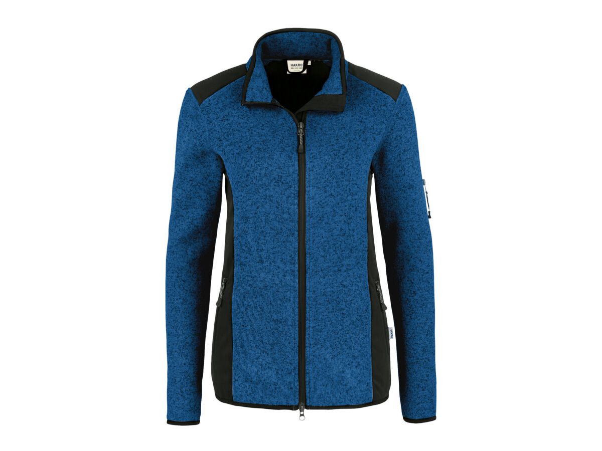 Damen Strickfleecejacke Churchill - Gr. S, royalblau meliert