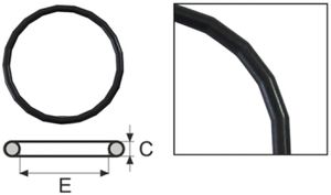 O-Ring EPDM schwarz für C-Stahl - Inox - Eurotubi