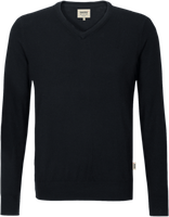 V-Pullover Merino Wool Gr. 2XL, schwarz - 100% Merinowolle