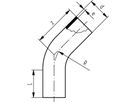 Bogen 45° nahtlos PE100 S-5 SDR 11 - 5 bar Gas / 16 bar Wasser