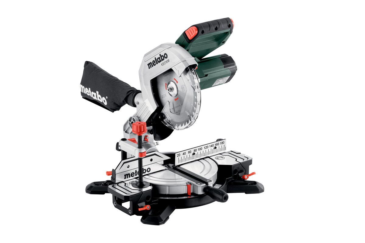Kapp-und Gehrungssäge Metabo KS 216M - 90/45°, 1.35kW, Schn.tief.120/80 mm