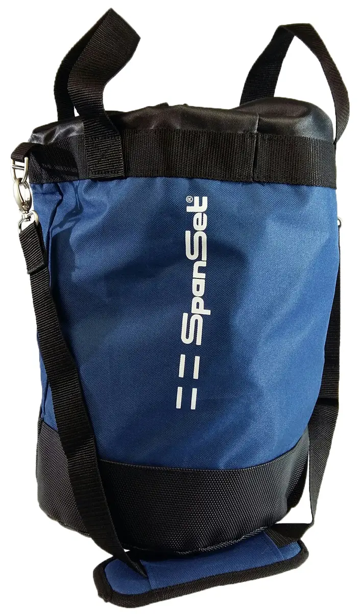 Stausack mit Kordelverschluss blau/schw. - mit Hand- und Schultertragriemen