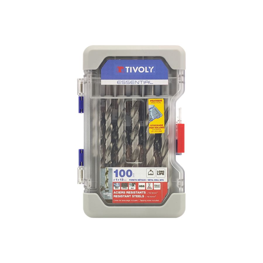 Bohrerset HSS 100 tlg in Rangerbox - geschliffen, DIN 338