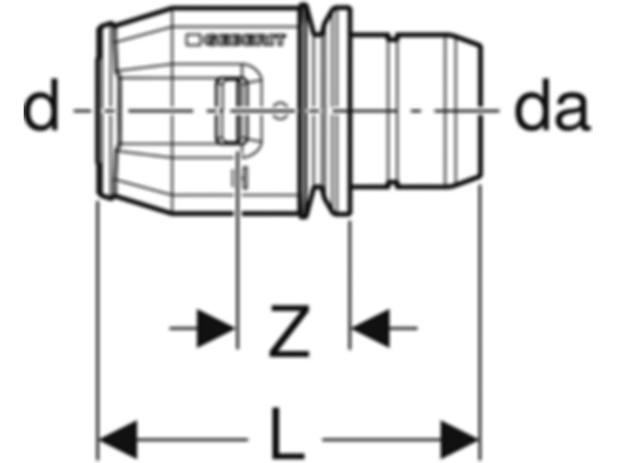 PushFit Verteiler-Steckübergang PushFit