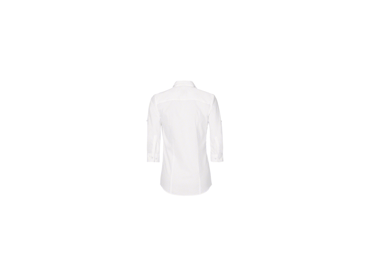 Bluse Vario-¾-Arm Perf. Gr. S, weiss - 50% Baumwolle, 50% Polyester