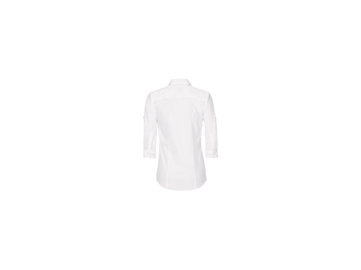 Bluse Vario-¾-Arm Perf. Gr. XS, weiss - 50% Baumwolle, 50% Polyester, 120 g/m²