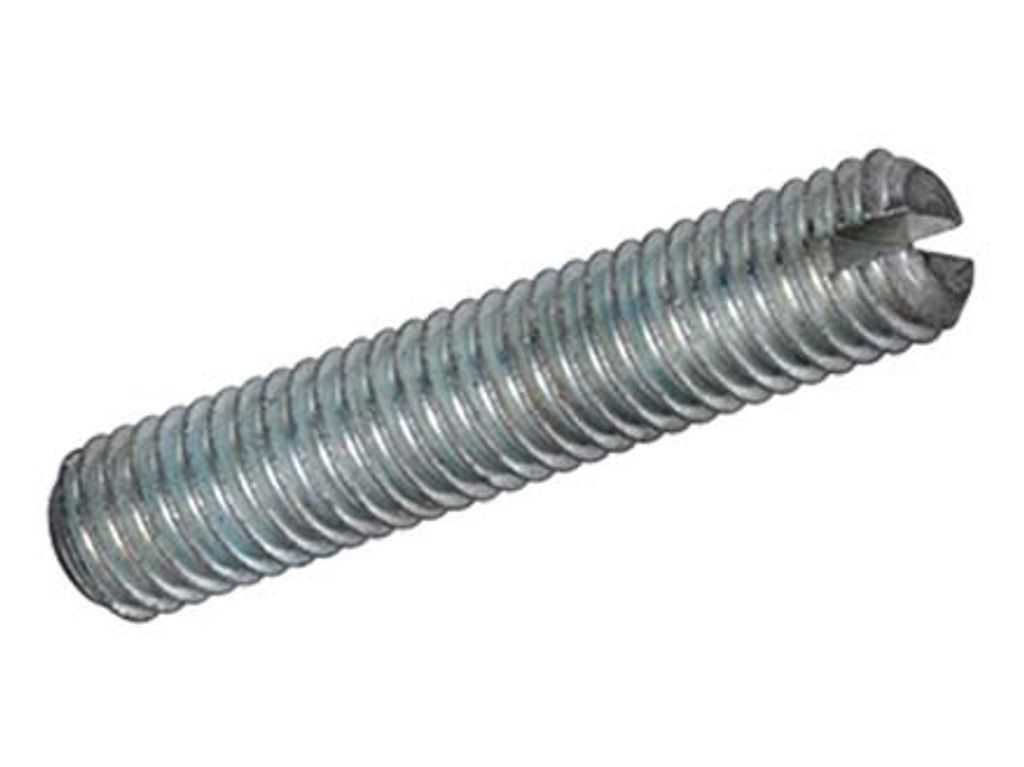 Gewindestifte mit Schlitz und Kegelkuppe - St. verz. blau chromat. ISO 4766 DIN 551