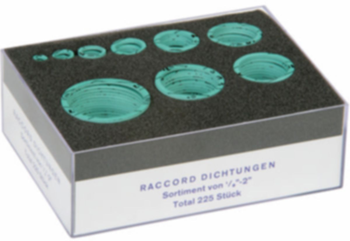 Raccord-Dichtungsortiment Sil C-4324 - 1/8" bis 2"   in 9 Pos. à 25 Stk