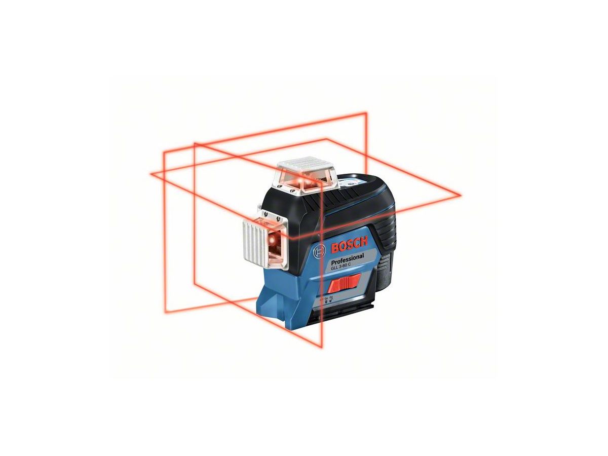 Linienlaser Bosch GLL 3-80C 3x360° - Akku + BM 1 + L-Boxx