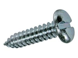 Zylinder-Blechschrauben mit Schlitz und - Spitze Form C Stahl einsatzgehärt. verz.
