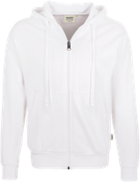 Kapuzen-Sweatjacke Premium 2XL weiss - 70% Baumwolle, 30% Polyester, 300 g/m²