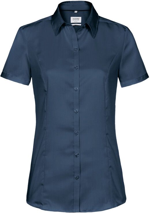 Women-Bluse klassisch 1/2 ärmelig aus - 100 % Baumwolle, 120 g /m²  Gr. XS - 3XL