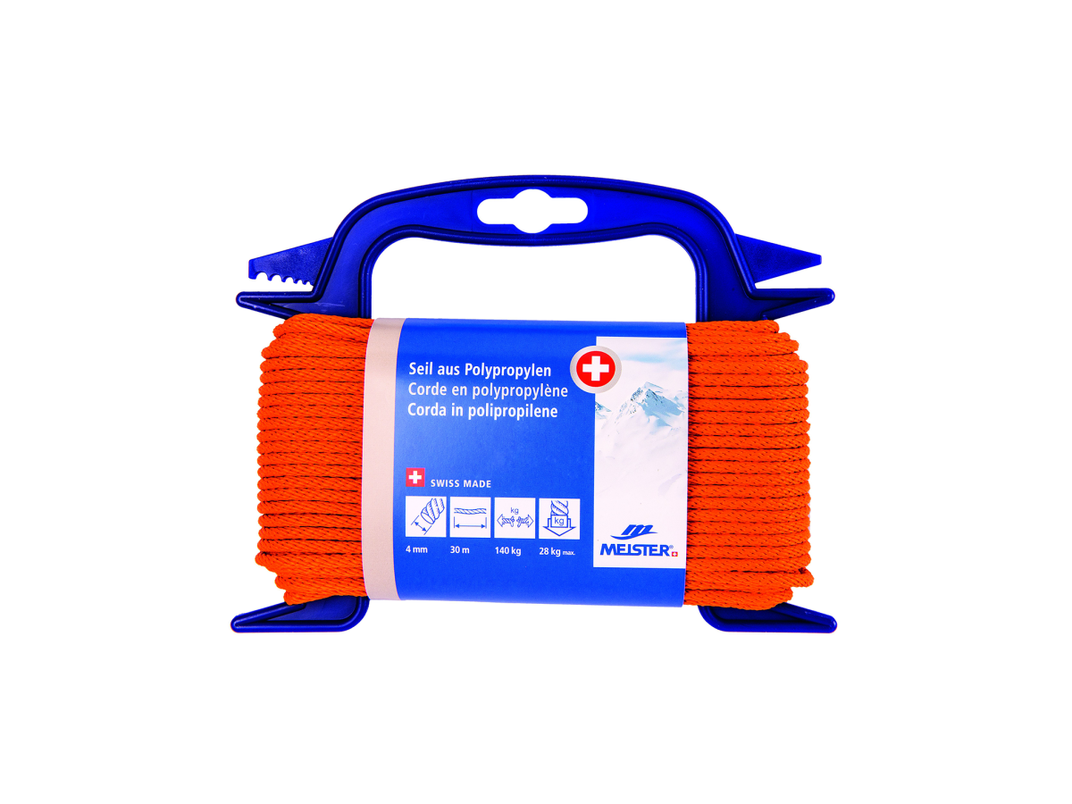 PP-Seil Schlinggefl. 6mm/20m orange - P-Haspel à 20m