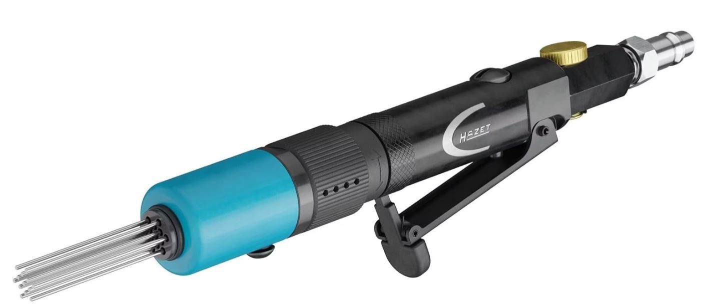 Nadelentroster Druckluft Hazet, 1.3 mm - Geradeform, 0.48 kg, 48.1 l/min