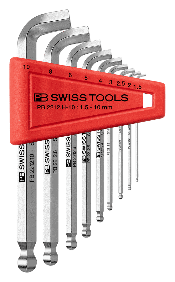 Winkelschraubenzieherset PB 2212 - Kurzer Stiftteil mit 100° Winkel