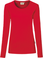 Damen-Longsleeve Perf. Gr. 2XL, rot - 50% Baumwolle, 50% Polyester, 190 g/m²