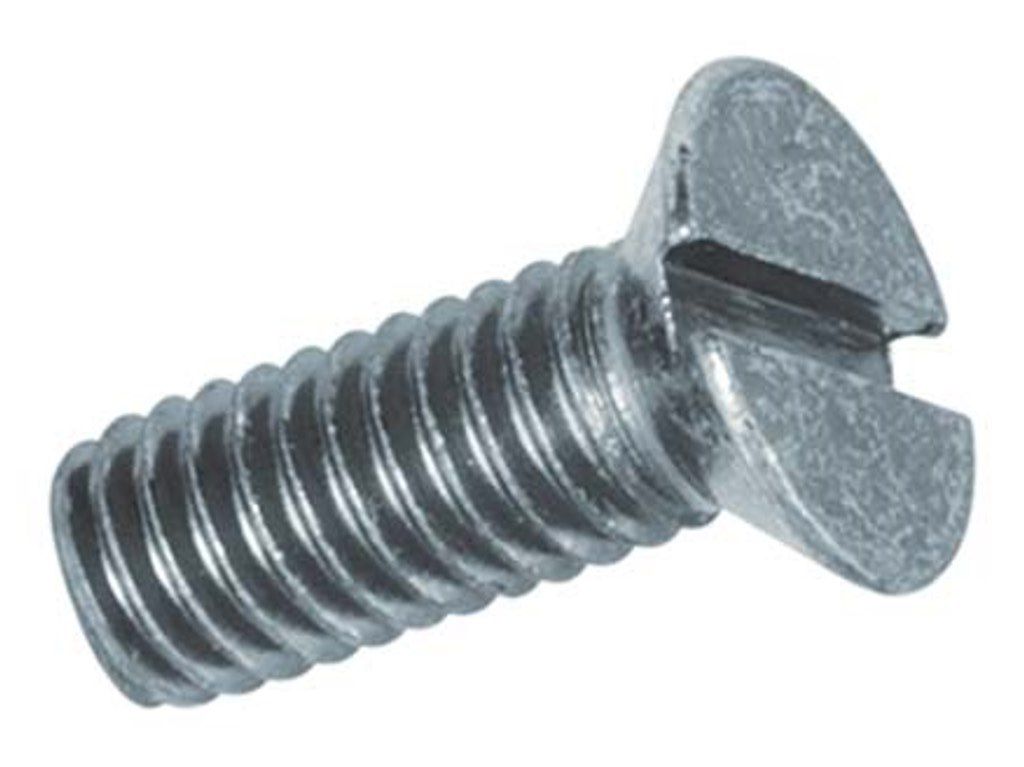 Senkschr mit Schlitz St 4.8 vzb M8x50 - DIN 963A    Pak à 100 Stk