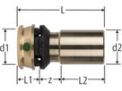 Optiflex-Flowpress-Übergang - auf Optipress-Aquaplus mit Einstecken