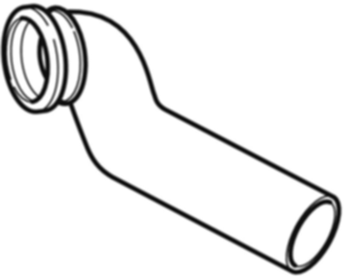 Geberit PE Wandklosett-Bogen 90° - links