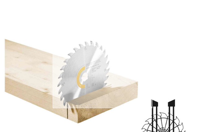 Kreissägeblatt Festool - HW 168x1.8x20 W28