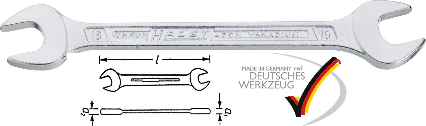 Gabelschlüsselsatz, 12-teilig 450N HAZET - Grössen 6x7 bis 27x32