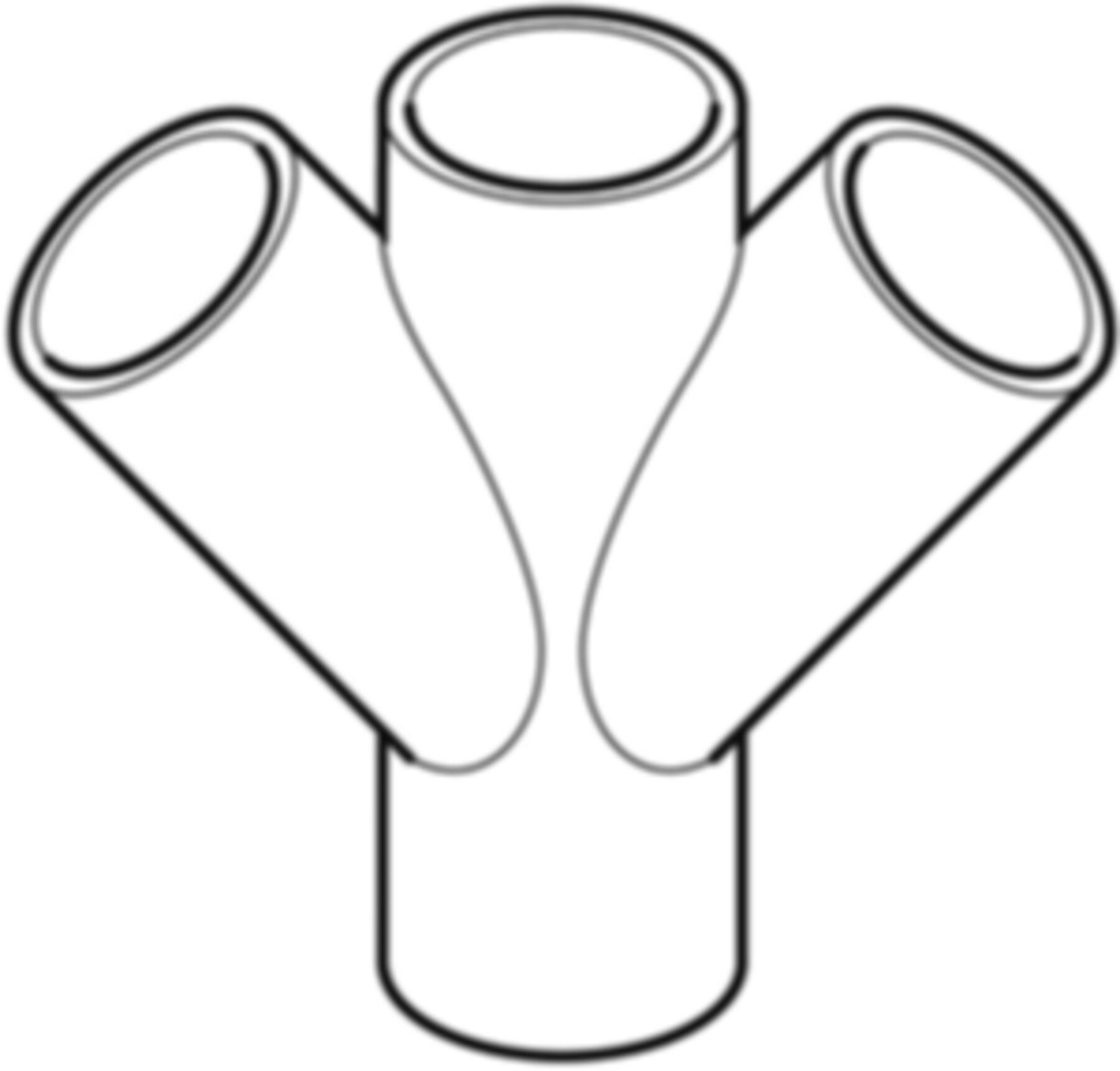 Geberit PE Doppel-Abzweig 45°