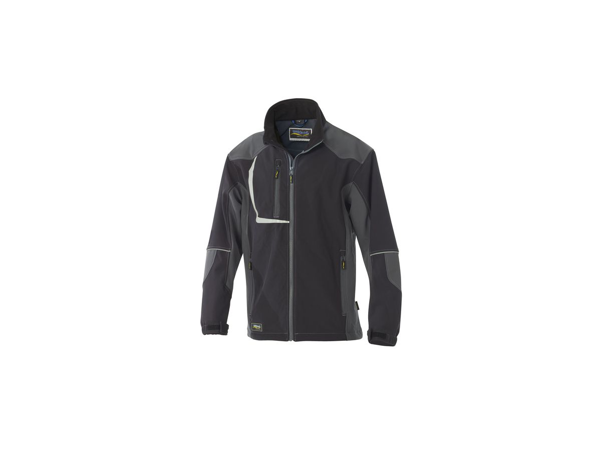 Softshell-Jacke Gr. XL schwarz/anthrazit - Brusttasche rechts mit Reissverschluss