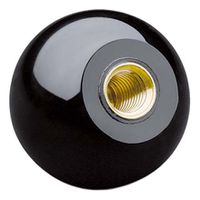 Kugelknöpfe glatt Elesa PLX.B - Duroplast schwarz