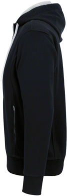 Kapuzenjacke Bonded 3XL schwarz/silber - 55% Polyester, 45% Baumwolle